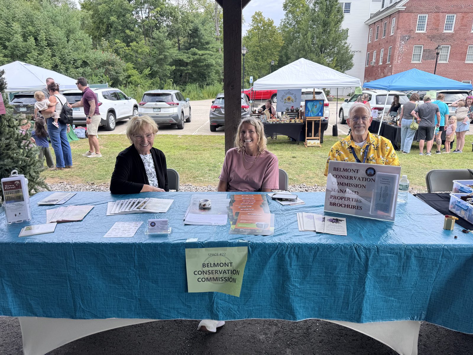 Volunteers at the Belmont Conservation Commission table