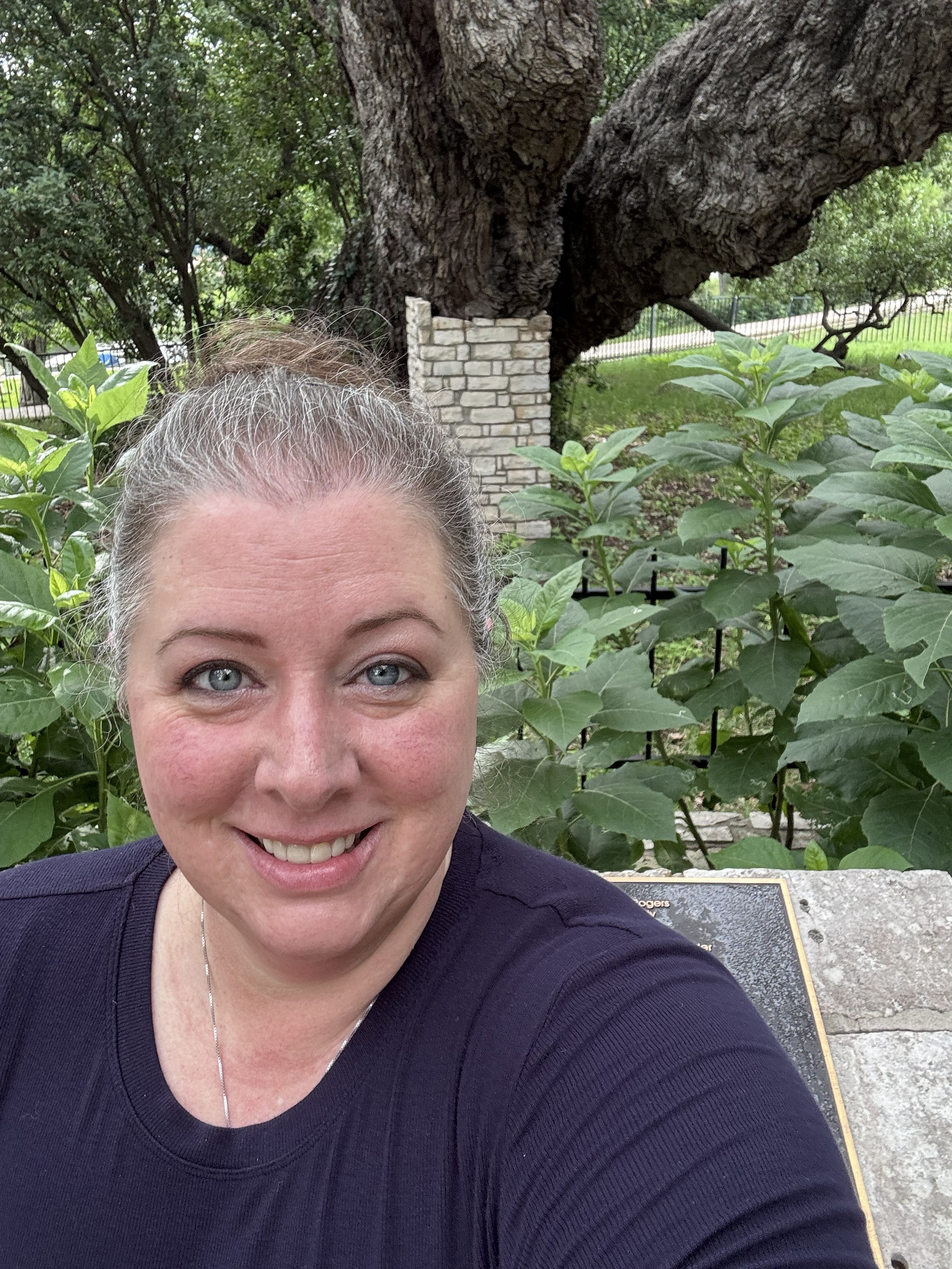 Amira at the Founder's Oak in New Braunfels, Texas. 2026.