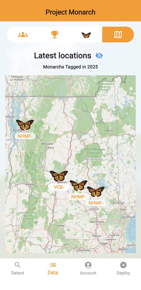 Live map of monarch locations